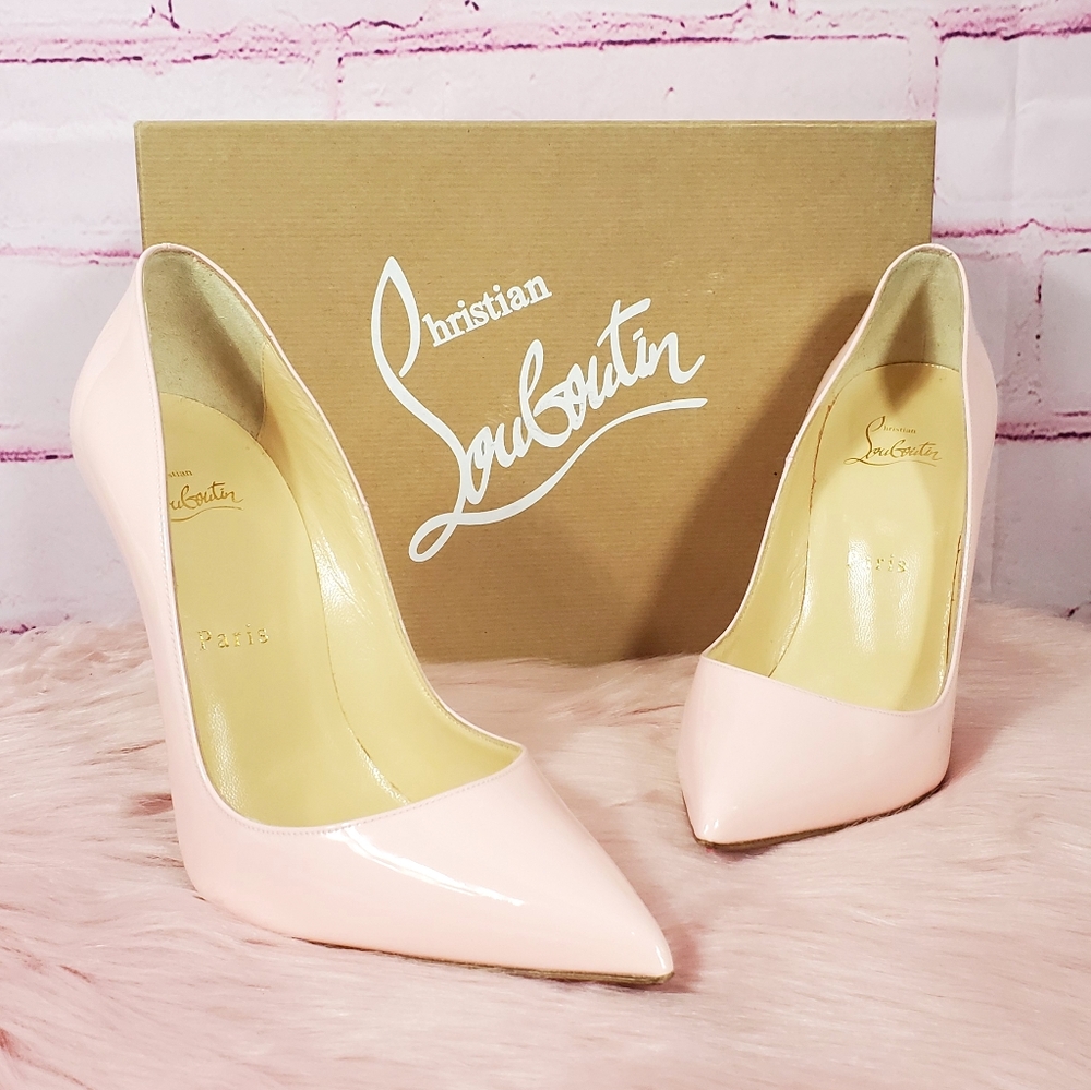 Louboutin Baby Pink Patent Leather So Kate Pumps